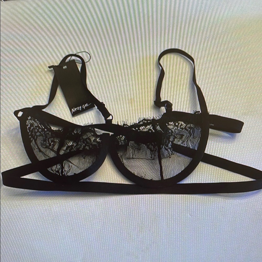 Nasty Gal Black Lace Bralette